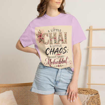 Chai & Chaos Tee — A Little Chai, A Little Chaos Vintage Floral T-Shirt