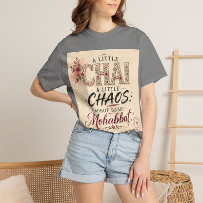 Chai & Chaos Tee — A Little Chai, A Little Chaos Vintage Floral T-Shirt