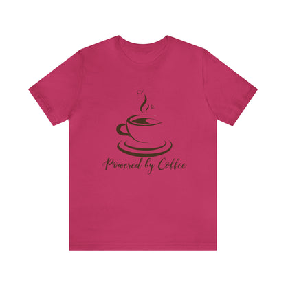 Powered by coffee Jersey Short Sleeve Tee