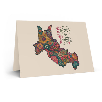Greeting Card — 'Kulfi & Blossom' Pakistan Map Floral Design