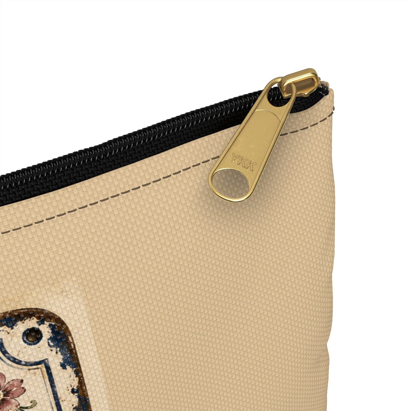 Chai, Chaat & Cheers Accessory Pouch — Vintage Indian Tea & Snack Travel Organizer