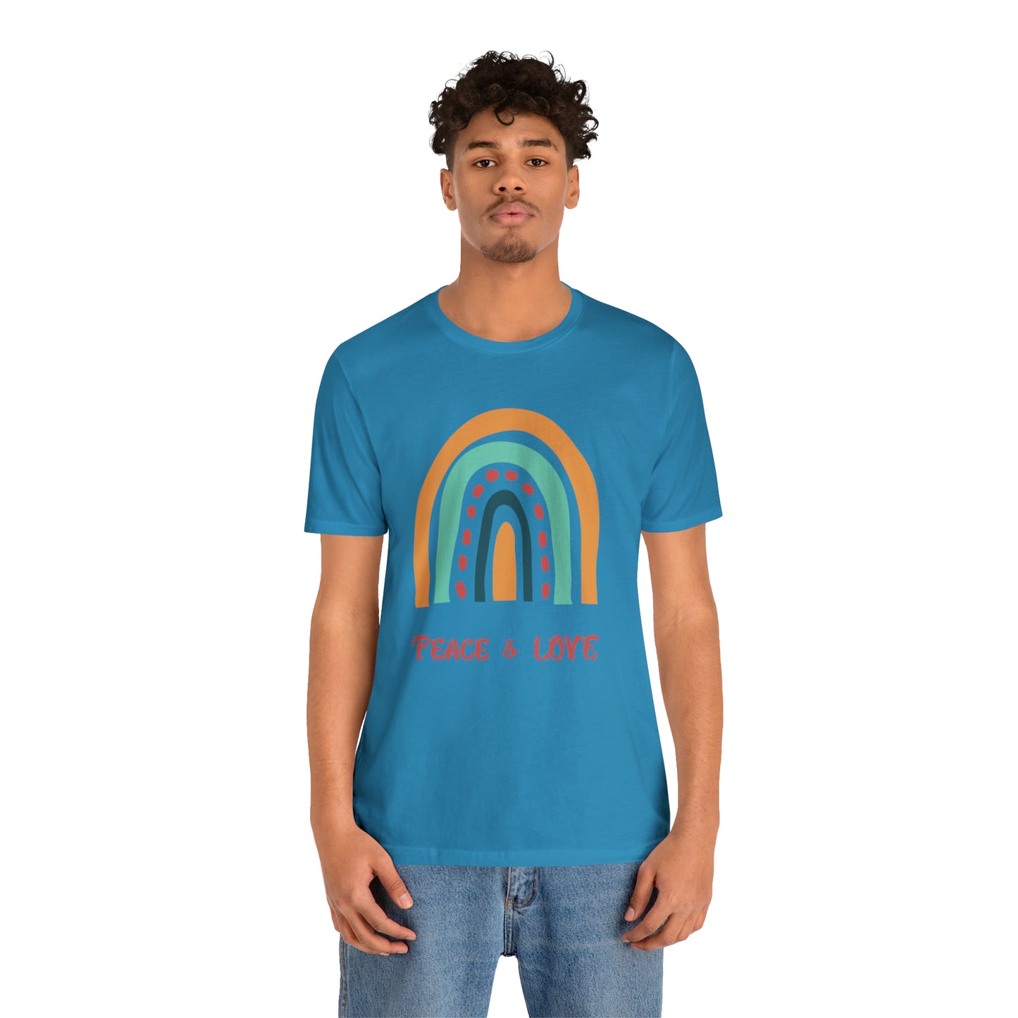 Peace and love Jersey Short Sleeve Tee