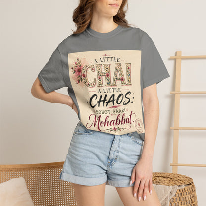 Chai & Chaos Tee — A Little Chai, A Little Chaos Vintage Floral T-Shirt