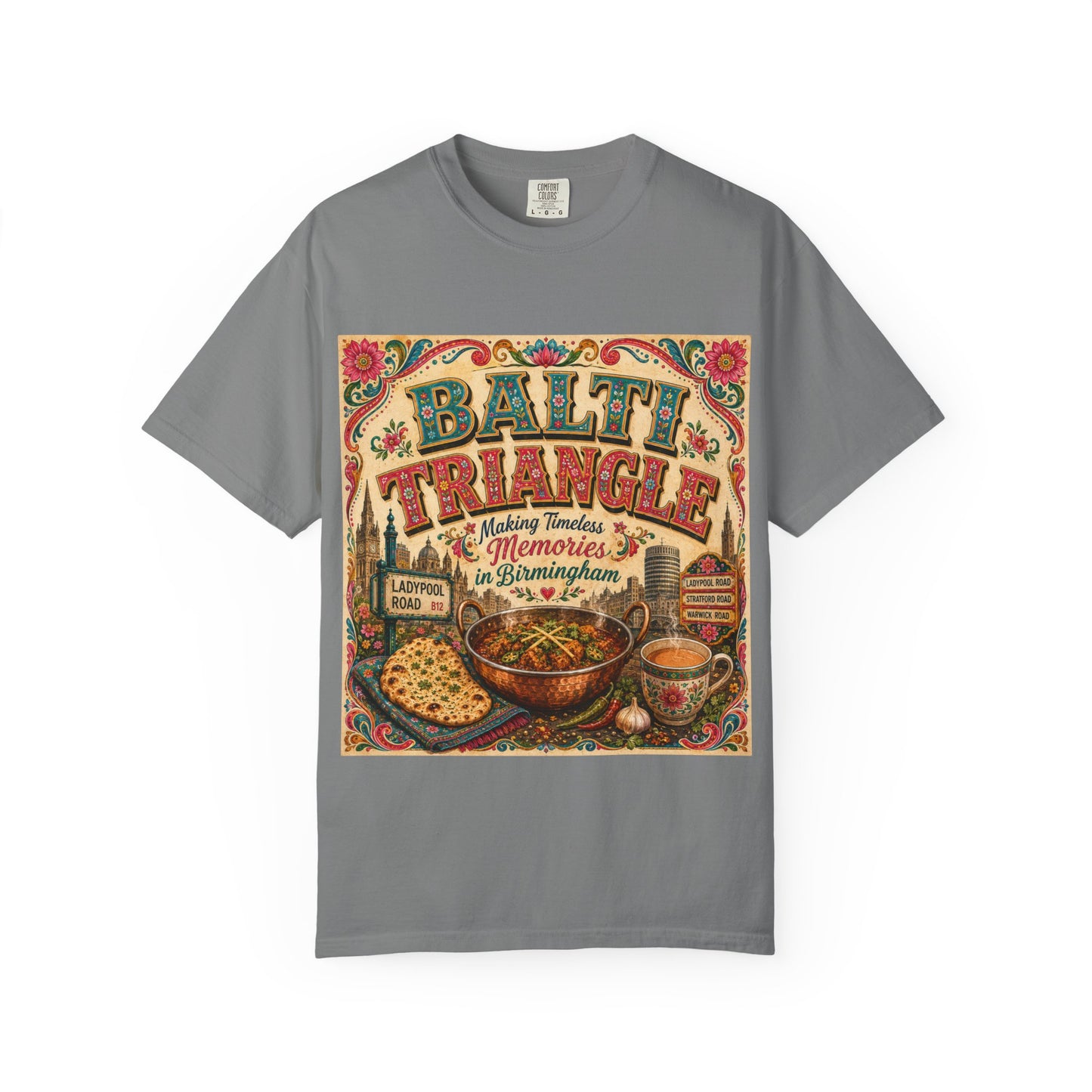Balthi Triangle Vintage Indian Food T-Shirt