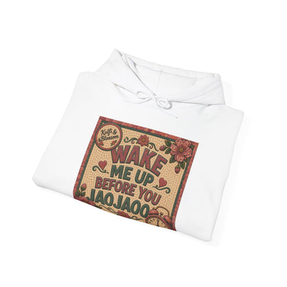 Hoodie — Retro Floral "Wake Me Up Before You Go-Go" Vintage 80s Music Sweatshirt