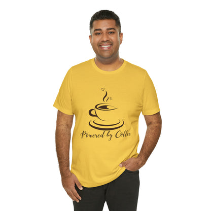 Powered by coffee Jersey Short Sleeve Tee