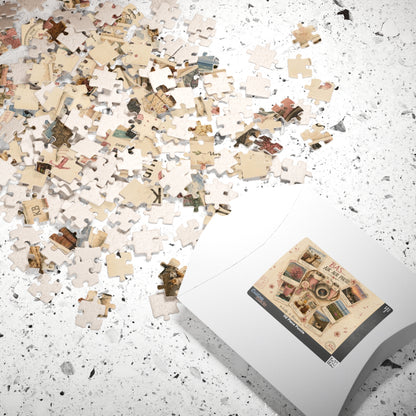 Vintage Camera Photo Collage Puzzle — 'BAS. AIK AUR PHOTO.' 252/520/1014 pcs