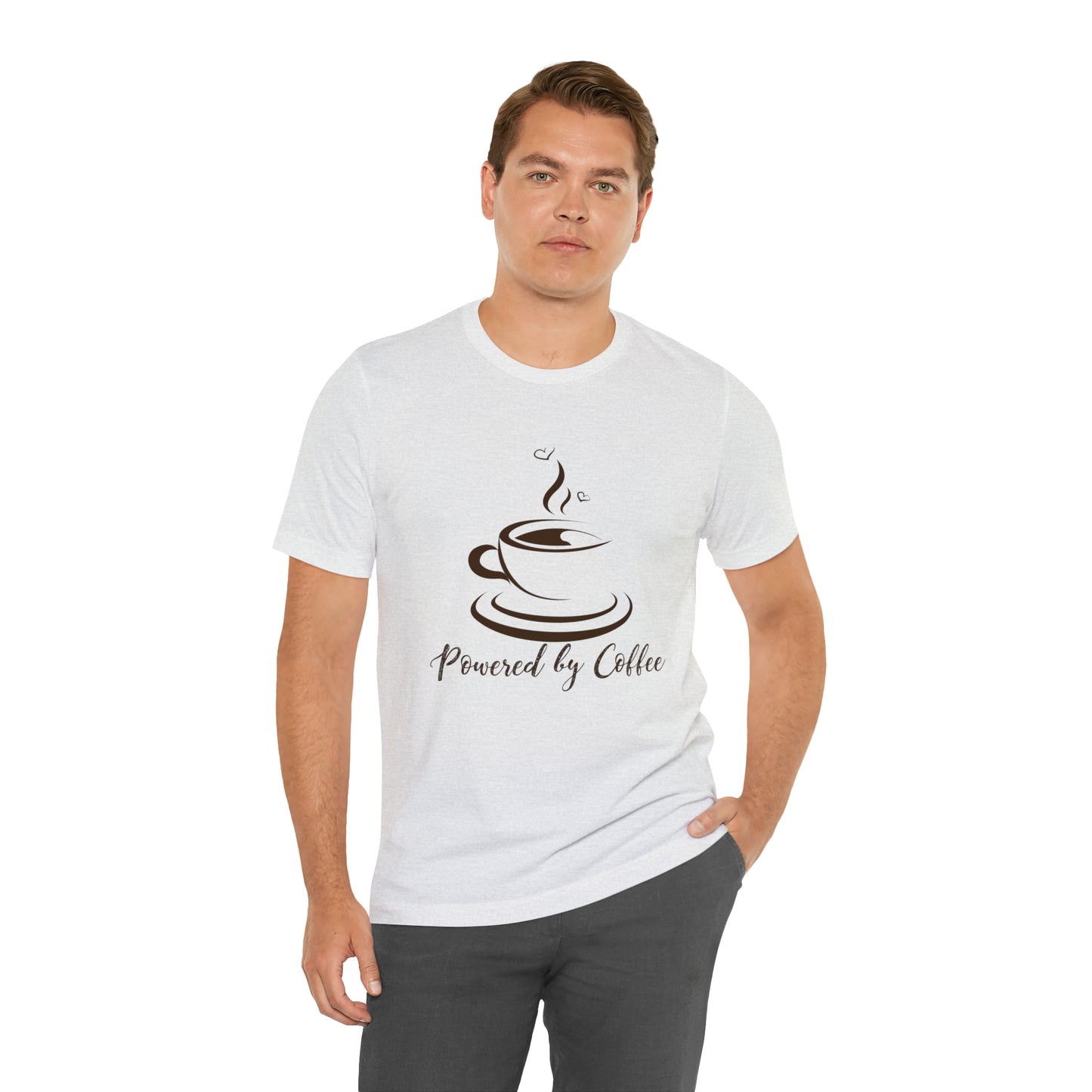 Powered by coffee Jersey Short Sleeve Tee