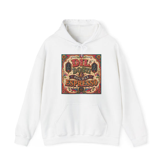 Espresso Vibes Hoodie — 'Dil Dosti & Double Espresso' Vintage Coffee Graphic