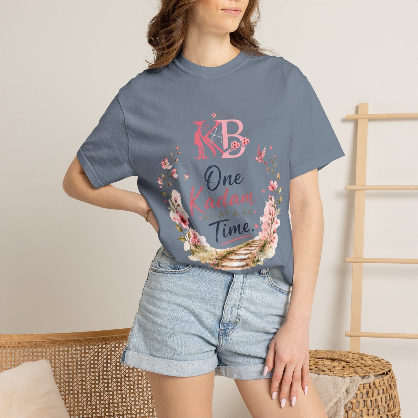 One Kadam at a Time Floral T-Shirt