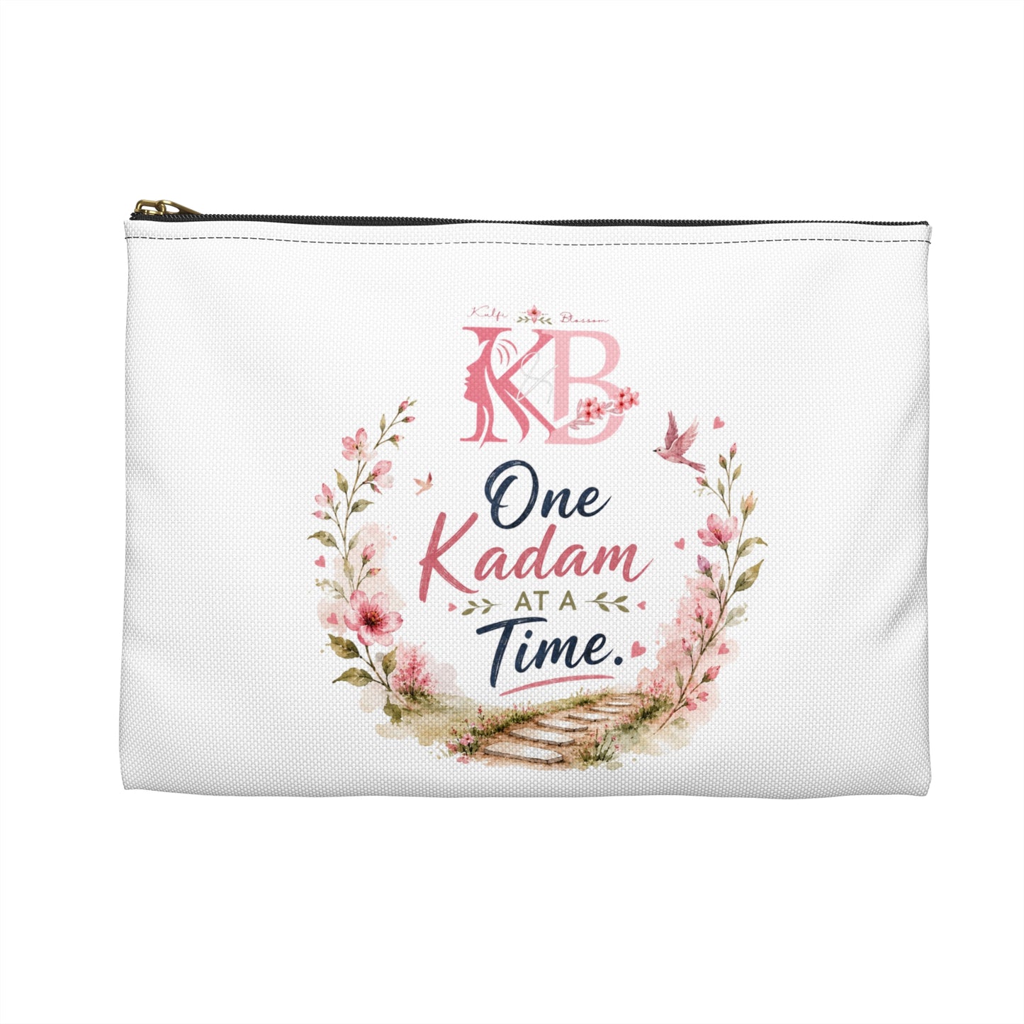 One Kadam At A Time Floral Accessory Pouch