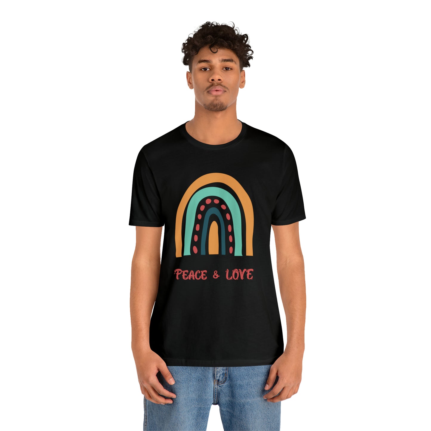 Peace and love Jersey Short Sleeve Tee