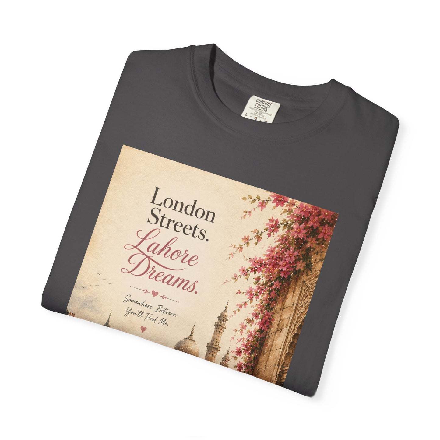 London Streets Vintage Tee — 'London Streets, Labor Dreams' Scenic Graphic T‑Shirt