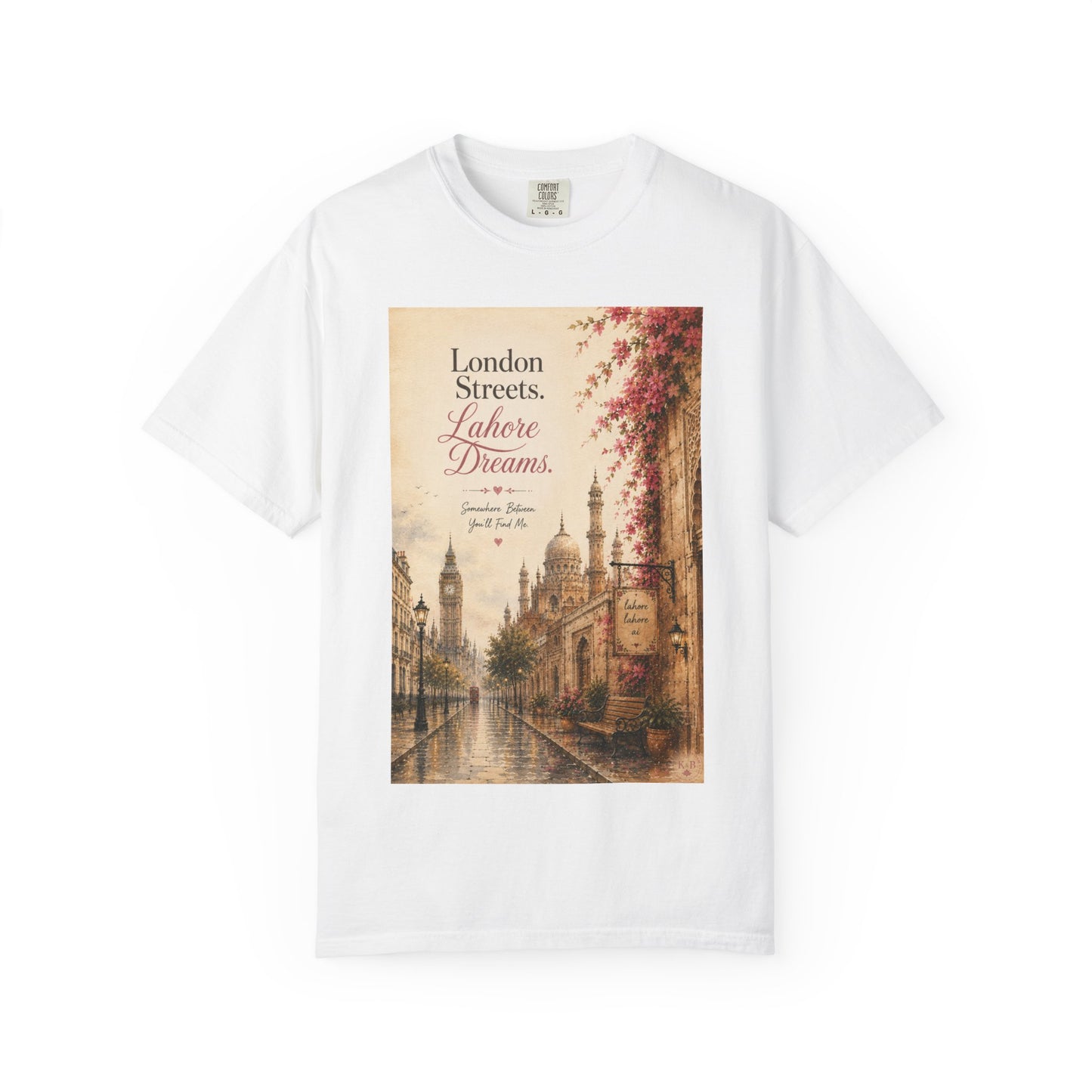 London Streets Vintage Tee — 'London Streets, Labor Dreams' Scenic Graphic T‑Shirt
