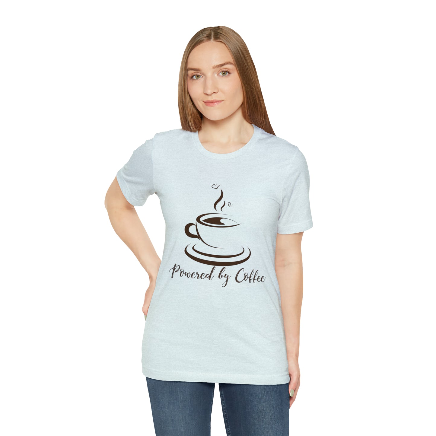 Powered by coffee Jersey Short Sleeve Tee