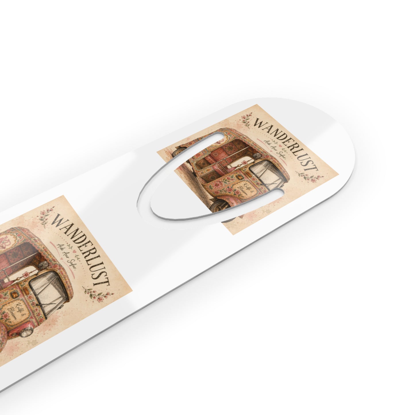 Wanderlust Vintage Camper Bookmark — Retro Travel Van Reading Marker