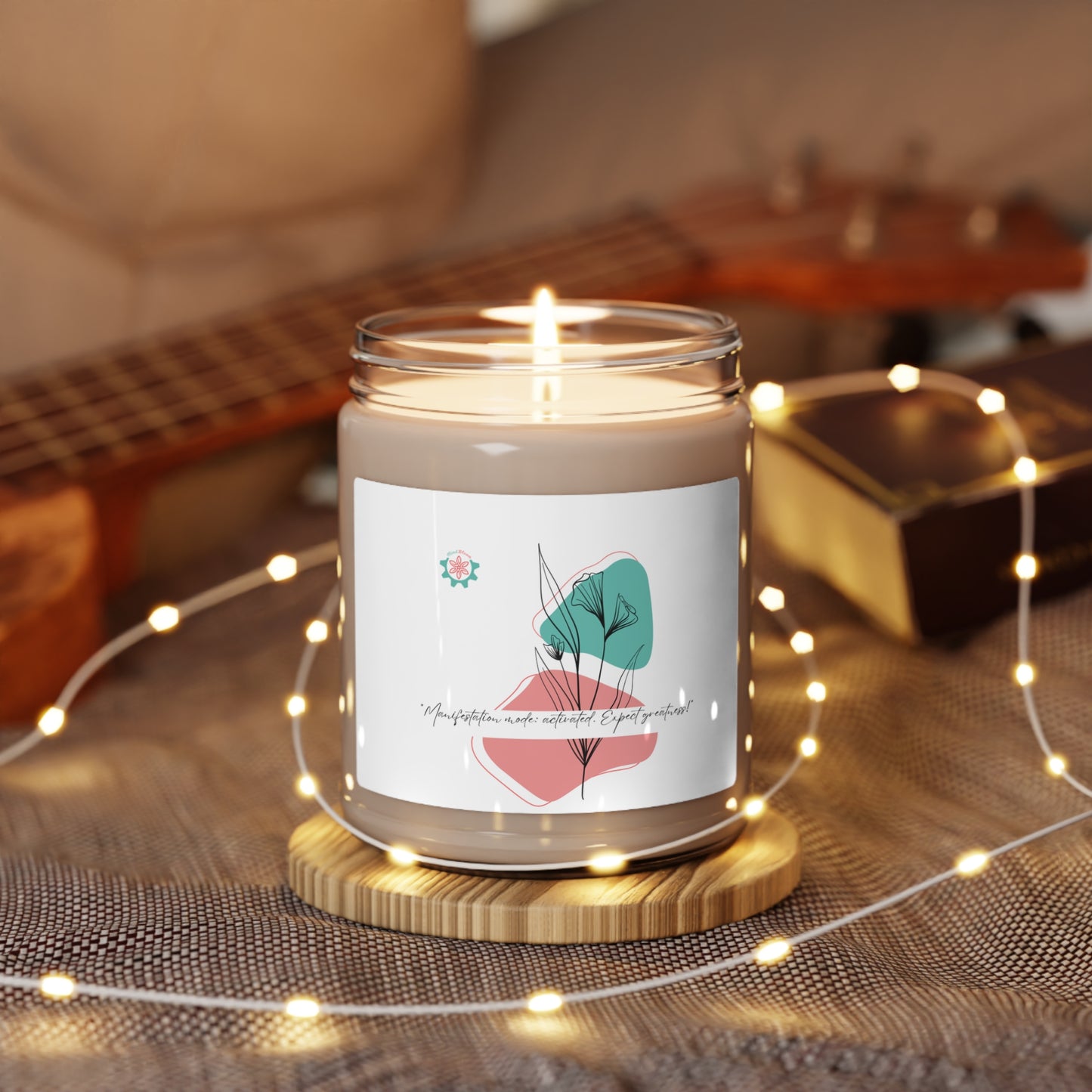 Scented Soy Candle, 9oz 'Manifestation mode activated, expect greatness' Mind bloom