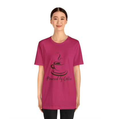 Powered by coffee Jersey Short Sleeve Tee