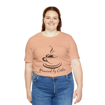 Powered by coffee Jersey Short Sleeve Tee