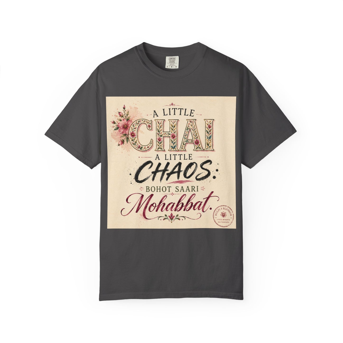 Chai & Chaos Tee — A Little Chai, A Little Chaos Vintage Floral T-Shirt
