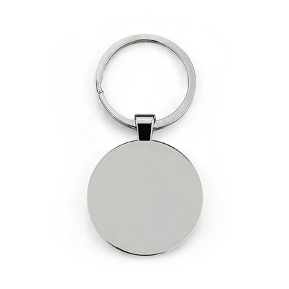 Bhejo Location Stainless Steel Round Keychain