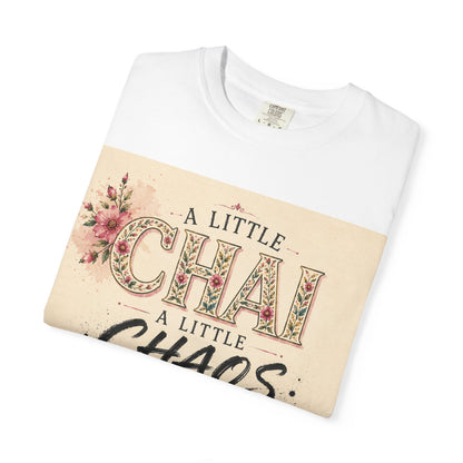 Chai & Chaos Tee — A Little Chai, A Little Chaos Vintage Floral T-Shirt