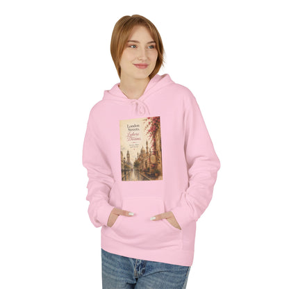 Autumn Paris Street Hoodie - 'Leaves Falling, Coffee Calling' Vintage Cityscape