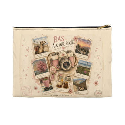 Camera Collage Accessory Pouch — 'Bas Aik Aur Photo' Travel Makeup & Gadget Organizer