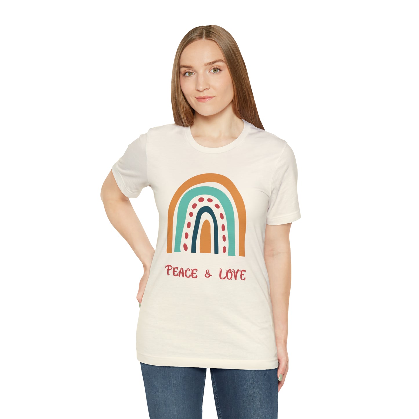 Peace and love Jersey Short Sleeve Tee