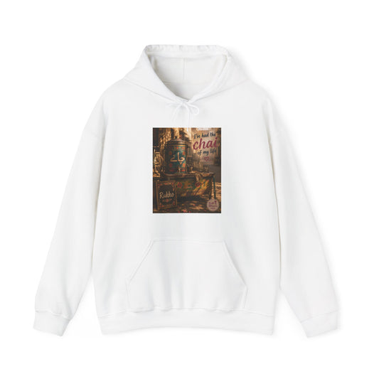 Coffeehouse Vintage Hoodie — 'Le Chaï' Retro Café Artwork