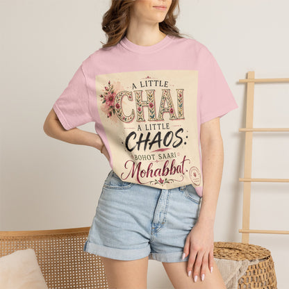 Chai & Chaos Tee — A Little Chai, A Little Chaos Vintage Floral T-Shirt