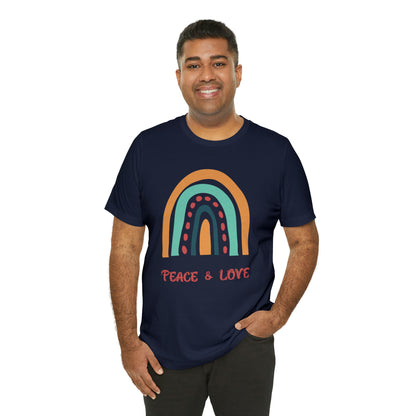 Peace and love Jersey Short Sleeve Tee