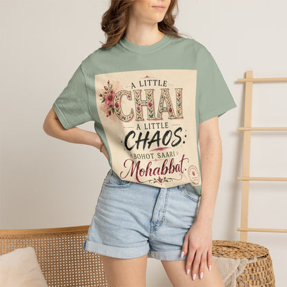 Chai & Chaos Tee — A Little Chai, A Little Chaos Vintage Floral T-Shirt