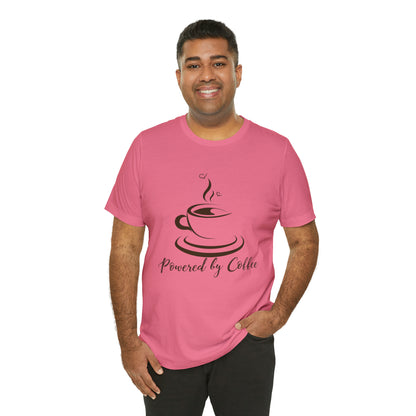 Powered by coffee Jersey Short Sleeve Tee