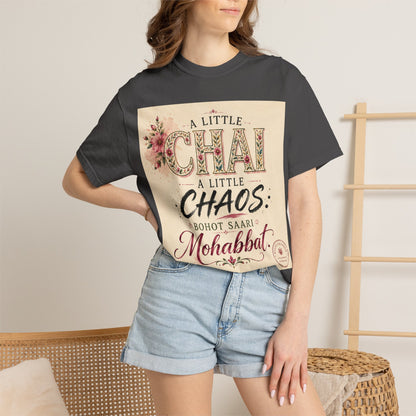 Chai & Chaos Tee — A Little Chai, A Little Chaos Vintage Floral T-Shirt