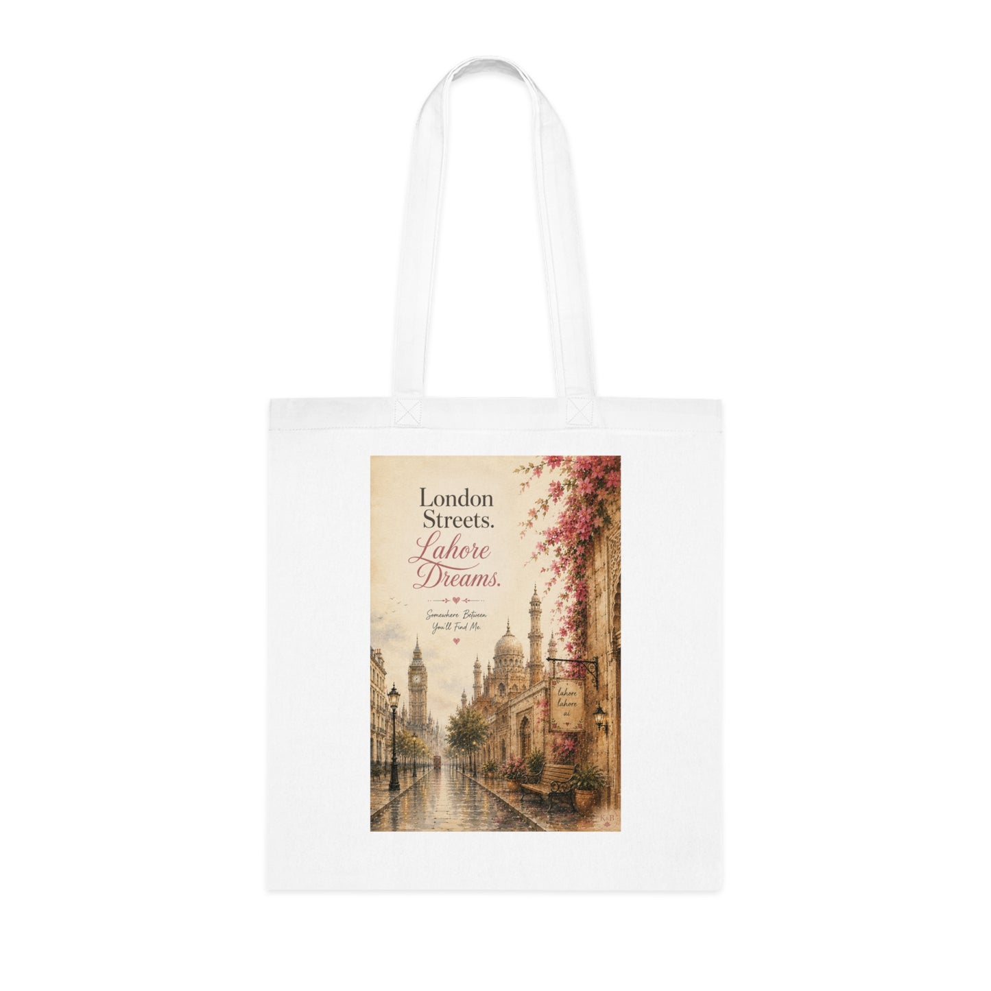 London Streets Tote Bag – Vintage 'London Streets, Where Dreams...' Cotton Shopper