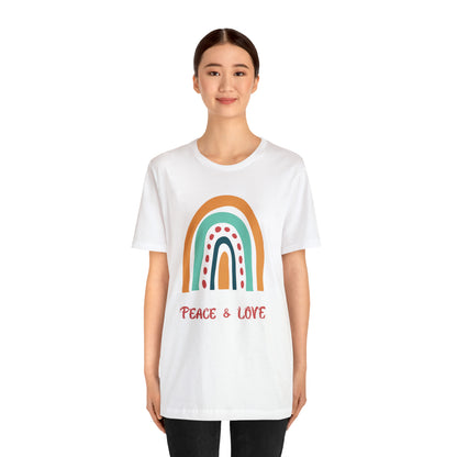 Peace and love Jersey Short Sleeve Tee