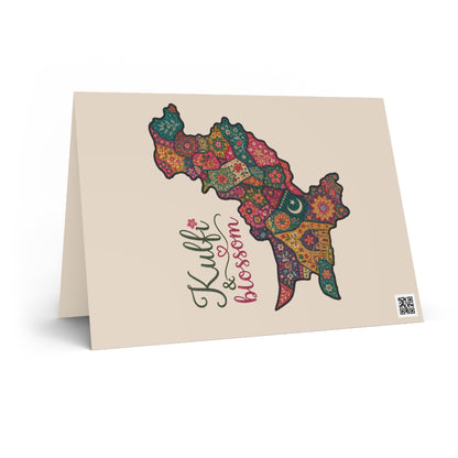 Greeting Card — 'Kulfi & Blossom' Pakistan Map Floral Design