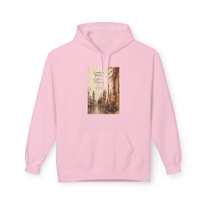 Autumn Paris Street Hoodie - 'Leaves Falling, Coffee Calling' Vintage Cityscape