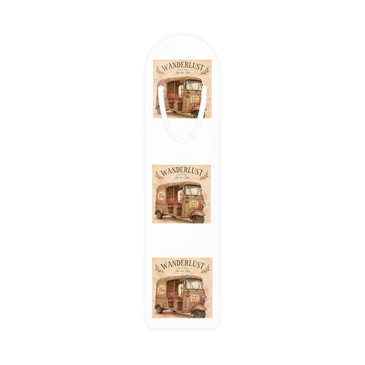 Wanderlust Vintage Camper Bookmark — Retro Travel Van Reading Marker