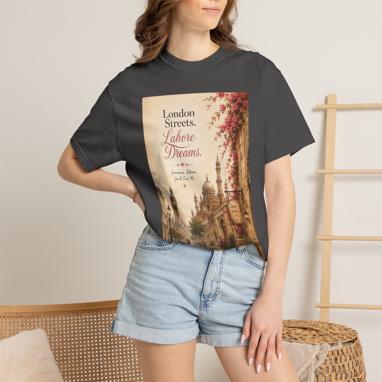 London Streets Vintage Tee — 'London Streets, Labor Dreams' Scenic Graphic T‑Shirt