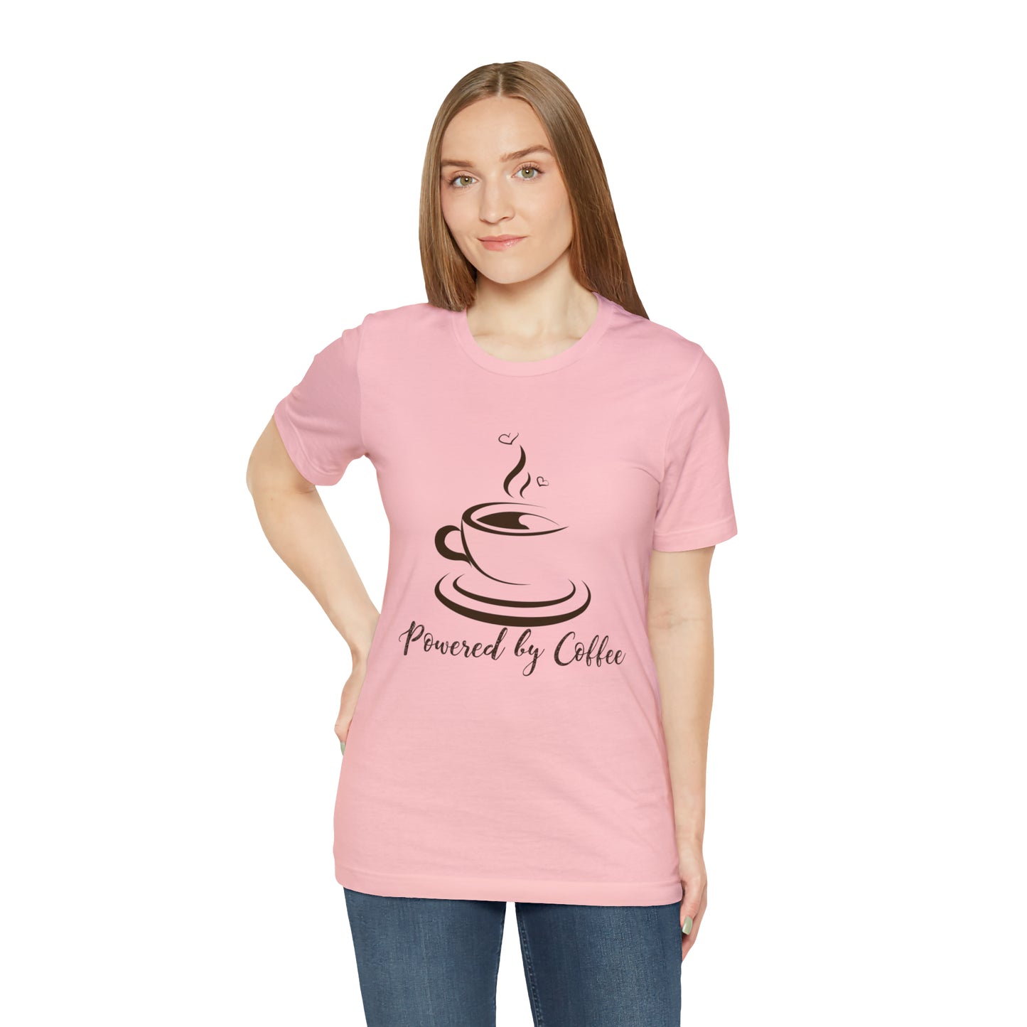 Powered by coffee Jersey Short Sleeve Tee