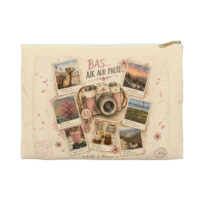 Camera Collage Accessory Pouch — 'Bas Aik Aur Photo' Travel Makeup & Gadget Organizer