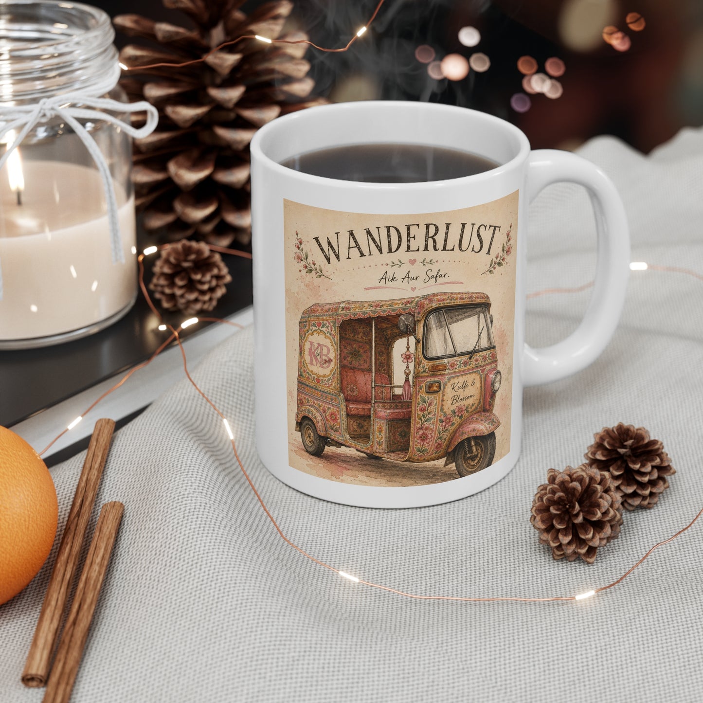 Wanderlust Vintage Tuk-Tuk Mug