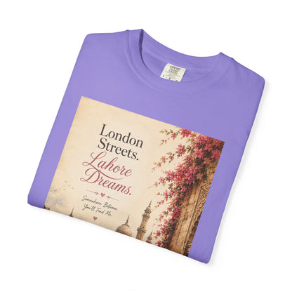 London Streets Vintage Tee — 'London Streets, Labor Dreams' Scenic Graphic T‑Shirt