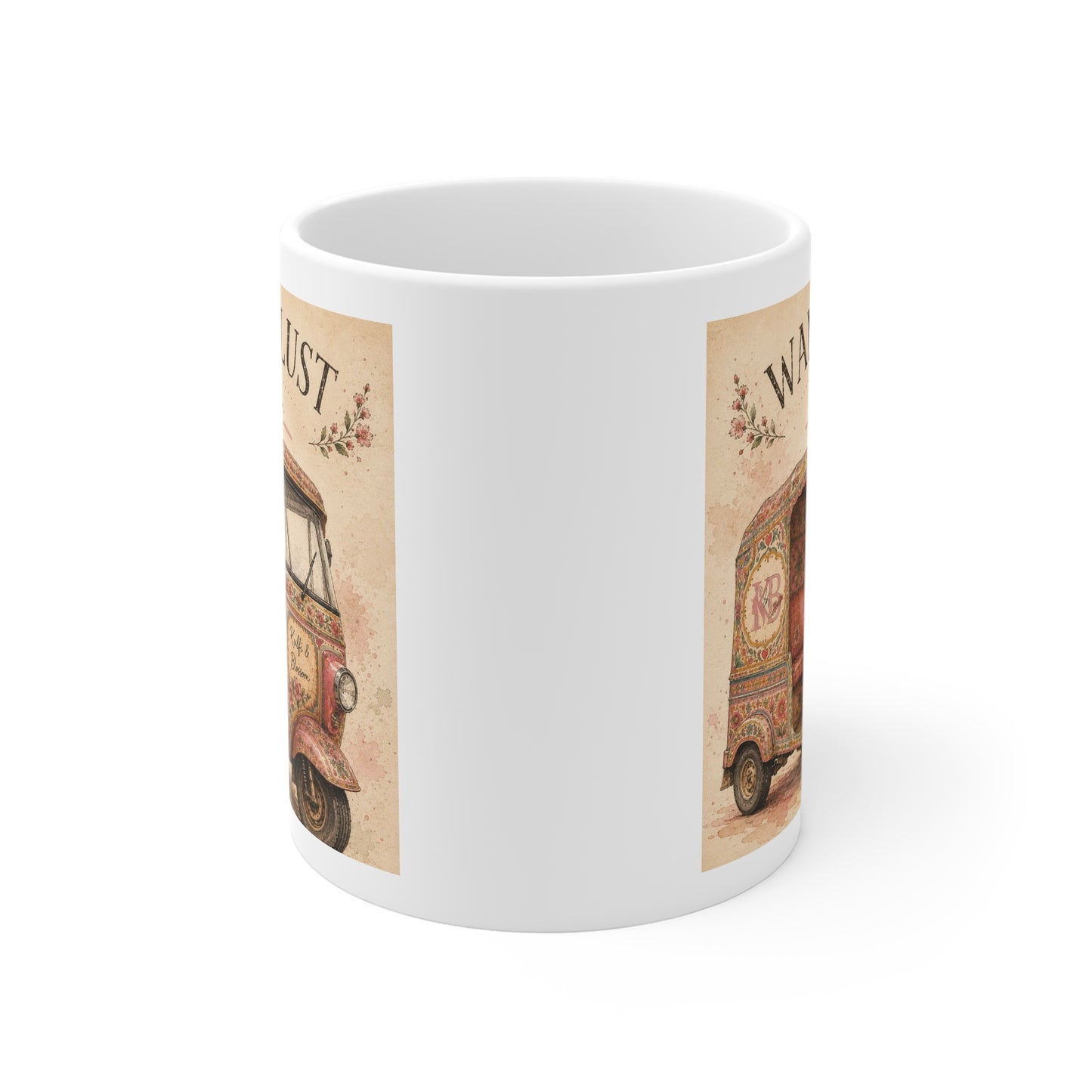 Wanderlust Vintage Tuk-Tuk Mug