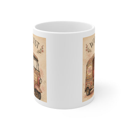 Wanderlust Vintage Tuk-Tuk Mug
