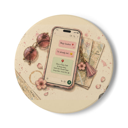 Bhejo Location Ceramic Coaster