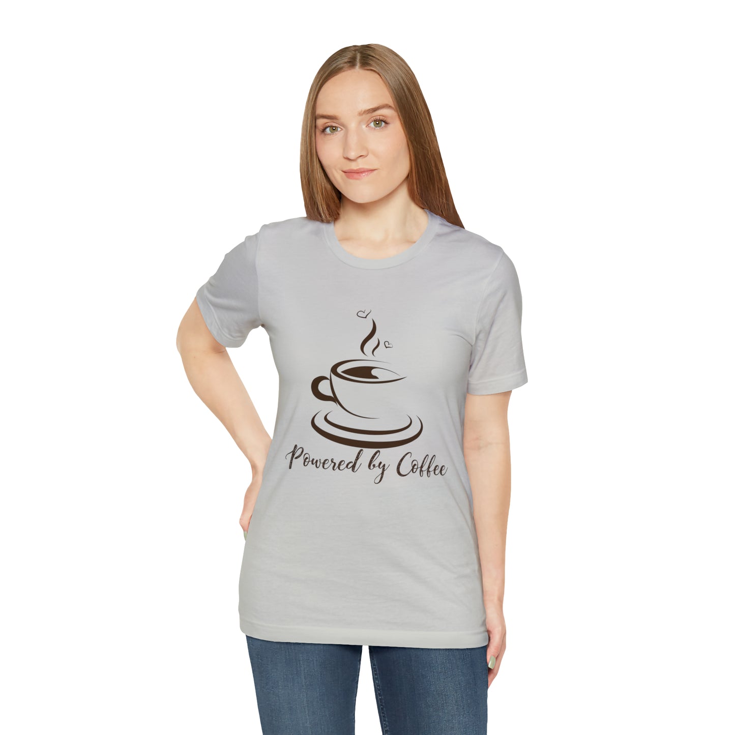 Powered by coffee Jersey Short Sleeve Tee