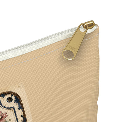Chai, Chaat & Cheers Accessory Pouch — Vintage Indian Tea & Snack Travel Organizer